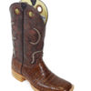 Men Boots Belly Caiman Tail Glossy Cigar Waxy