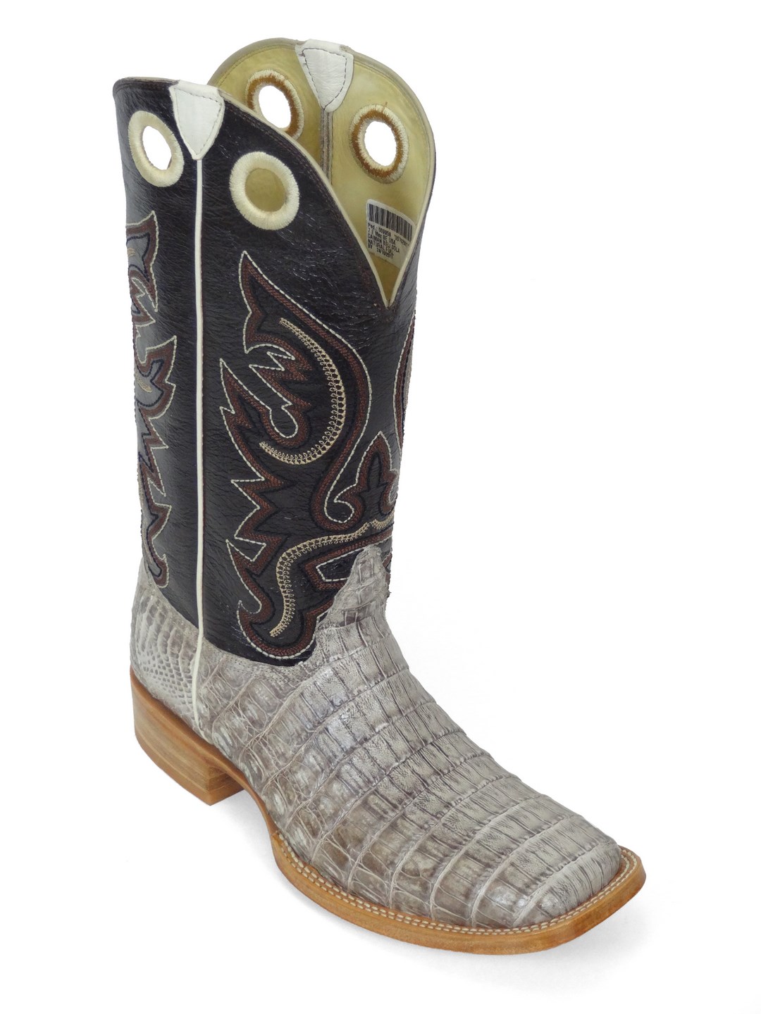 Men Boots Belly Caiman Tail Natural Cordero Boots