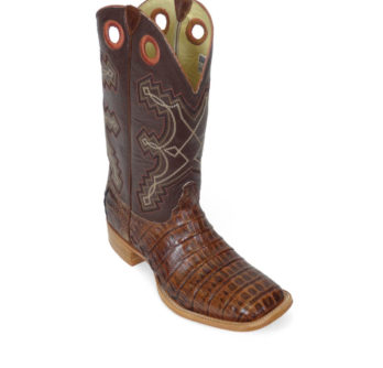 Men Boots Belly Caiman Tail Pecan Signature