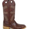 Men Boots Belly Caiman Tail Brown