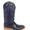 Men Boots Belly Caiman Tail Navy Blue