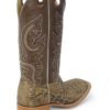 Men Boots Belly Caiman Tail Peanut Sundance