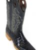 Men Boots Belly Caiman Tail Black