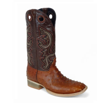 Men Boots Ostrich COGNAC OIL