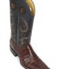 Men Boots Belly Caiman Tail Brown