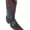 Men Boots Belly Caiman Tail Black Cherry