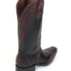 Men Boots Belly Caiman Tail Black Cherry