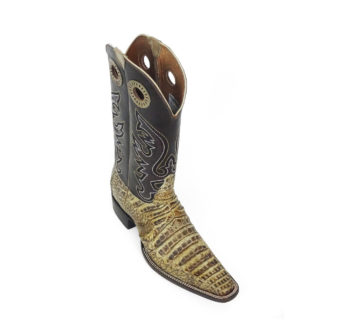 Men Boots Belly Caiman Throat Peanut Sundance