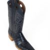 Men Boots Belly Caiman Tail Navy Blue