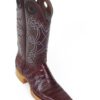 Men Boots Belly Caiman Tail Burgundy