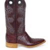 Men Boots Belly Caiman Tail Burgundy