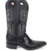Men Boots Belly Caiman Tail Black