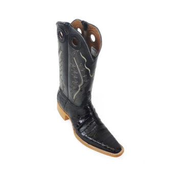 Men Boots Belly Caiman Throat Black