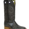 Men Boots Belly Caiman Throat Grey