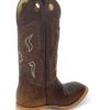 Men Boots Belly Caiman Tail Brown Oil