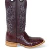 Men Boots Belly Caiman Tail Burgundy