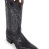 Men Boots Belly Ostrich Black