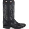 Men Boots Belly Ostrich Black