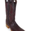 Men Boots Belly Ostrich Burgundy