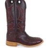 Men Boots Belly Ostrich Burgundy