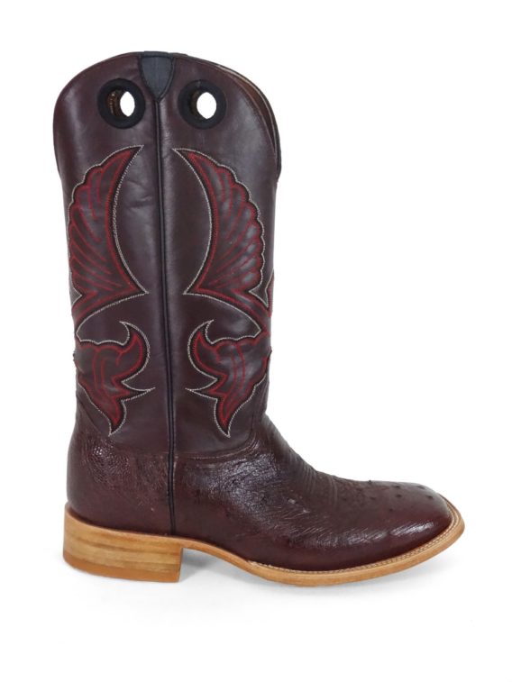 Burgundy ostrich boots hotsell