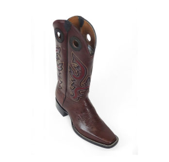 Men Boots Belly Ostrich Burgundy