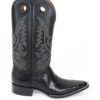 Men Boots Belly Ostrich Black