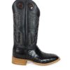 Men Boots Belly Caiman Tail Black