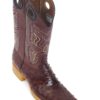 Men Boots Ostrich Burgundy