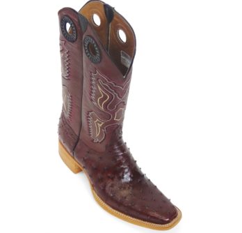 Men Boots Ostrich Burgundy