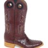 Men Boots Ostrich Burgundy