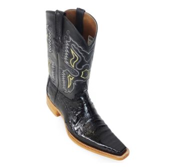 Men Boots Belly Caiman Throat Black