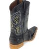 Men Boots Belly Caiman Throat Black