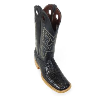 Men Boots Hornback Caiman Tail Black