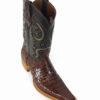 Men Boots Belly Caiman Tail Brown
