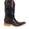 Men Boots Belly Caiman Tail Black Cherry