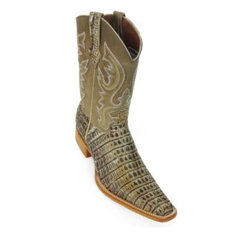 Men Boots Belly Caiman Tail Peanut Sundance