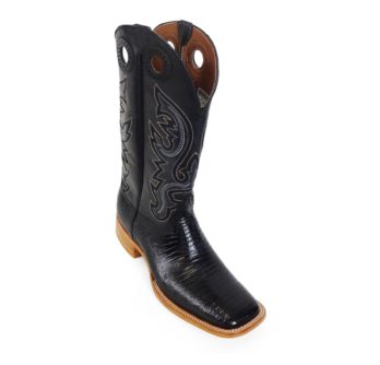 Men Boots Lizard Teju Black