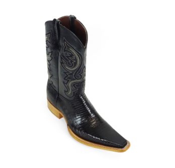 Men Boots Lizard Teju Black