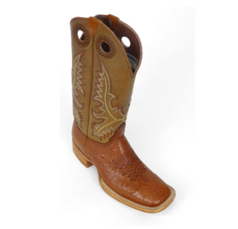 Men Boots Belly Ostrich Cognac