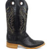 Men Boots Belly Ostrich Black