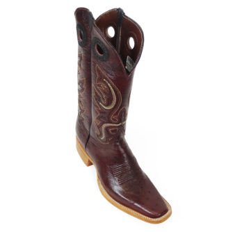 Men Boots Belly Ostrich Burgundy