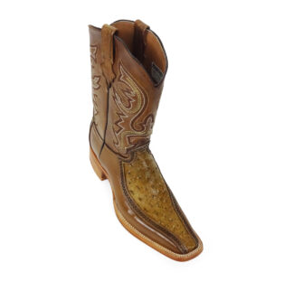 Men Boots Ostrich Antique Saddle CLS