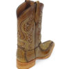 Men Boots Ostrich Antique Saddle CLS