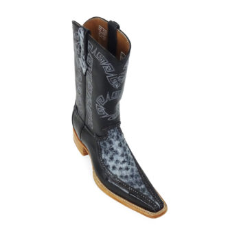 Men Boots Ostrich Black RG CLS