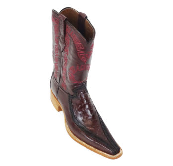 Men Boots Ostrich Burgundy CLS