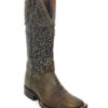 Lady Boots Cow Hide Brown Leaves