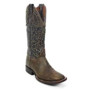Lady Boots Cow Hide Brown Leaves