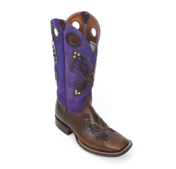 Lady Boots Cow Hide Frida Tan Butterfly