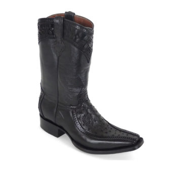 Men Boots Ostrich Black CLS